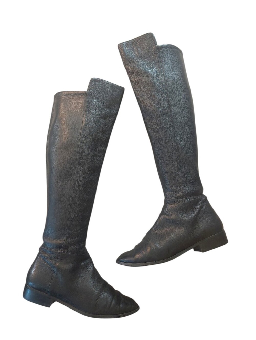Michael Kors Bromley Black Leather Riding Boots Women's Sz 8 Over The Knee Boots